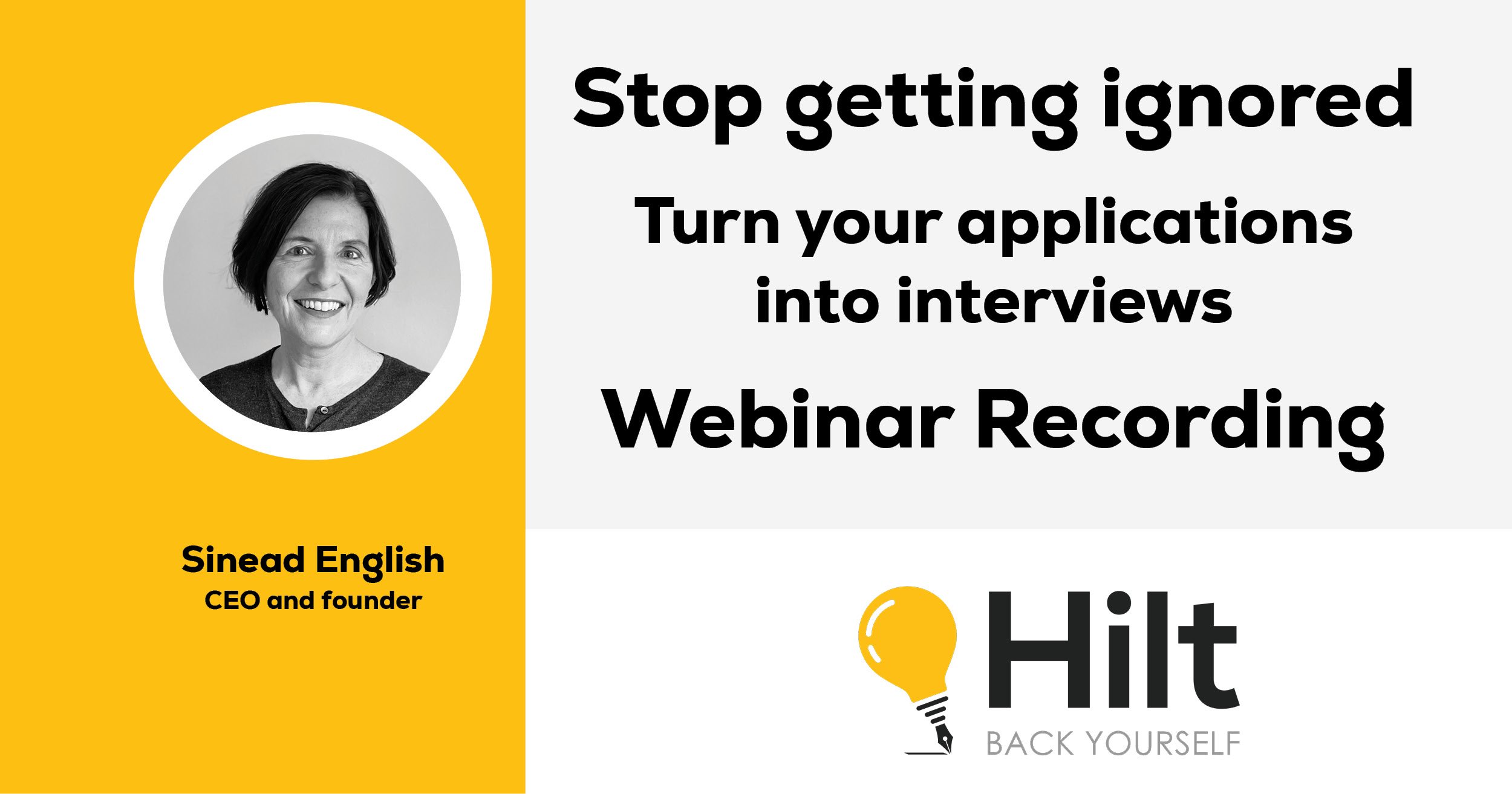 Turn your applications into interviews – Free webinar recording now available 1 webinar recording